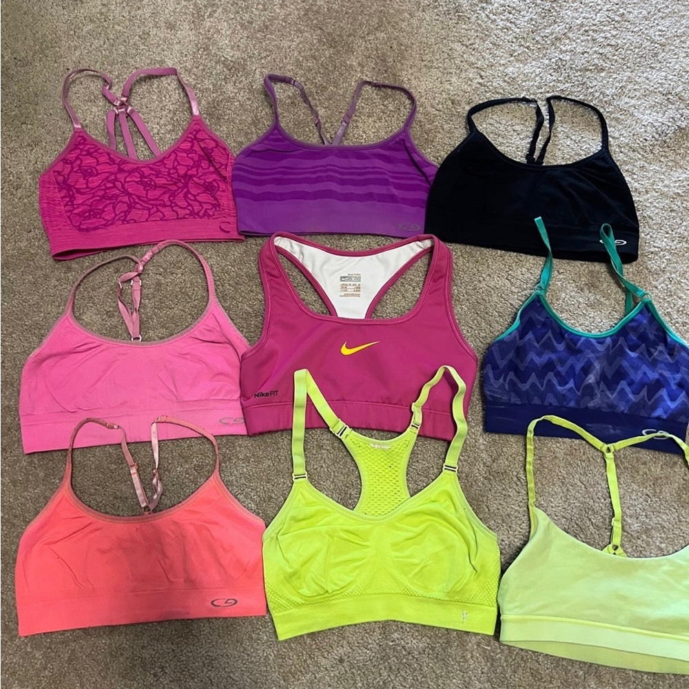 Womens 9 piece Sports bra bundle size XS X-small